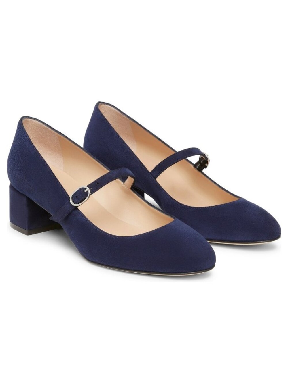 $550 STUART WEITZMAN GABBY 45 MARY JANE PUMP SHOES NICE BLUE 8 (DD18)